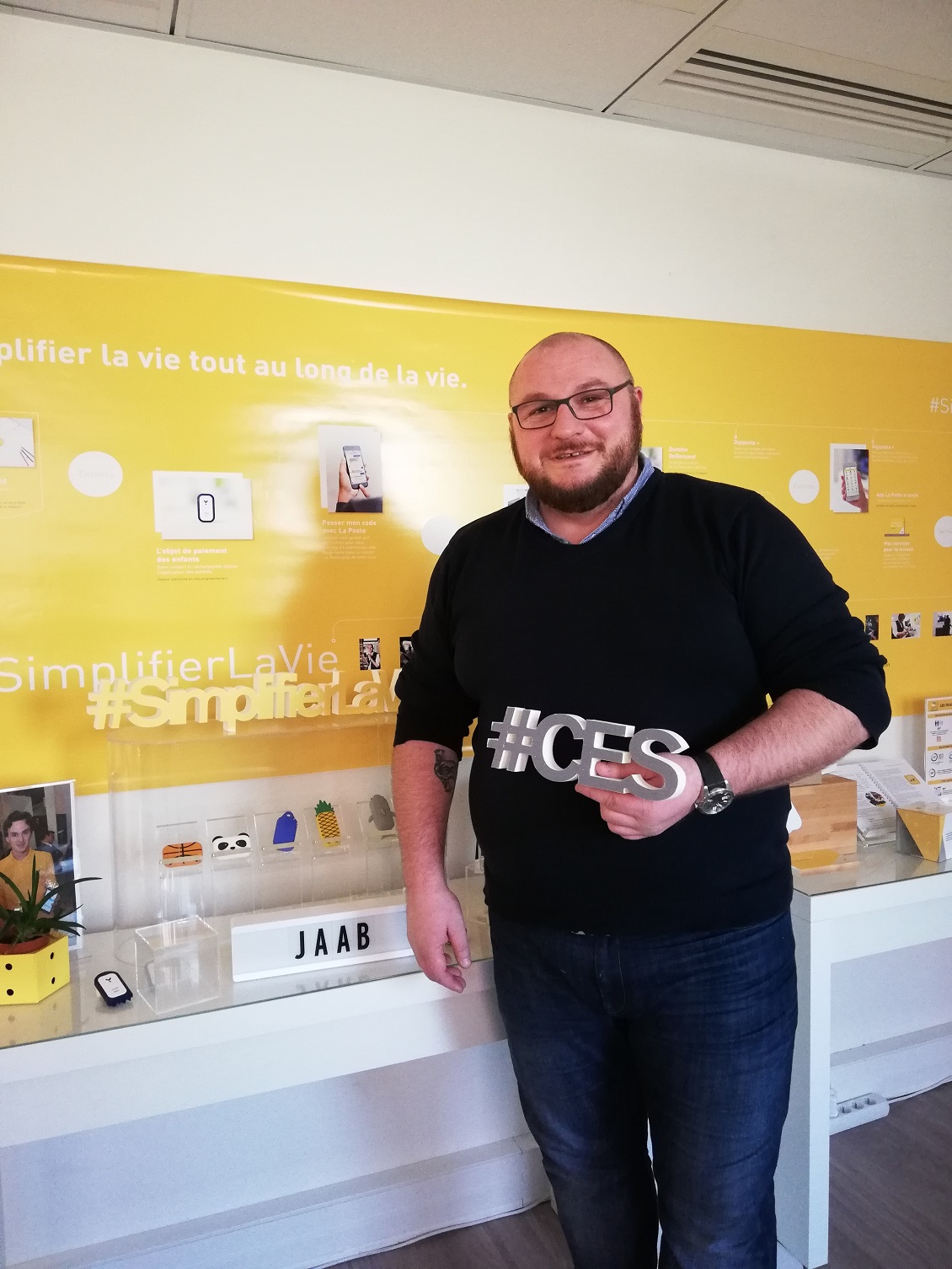 Sébastien Descatoire, un facteur savoyard au CES Las Vegas 2019.