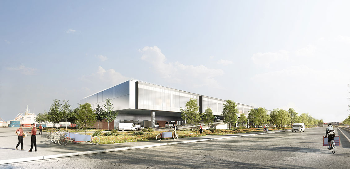 Une maquette du futur hôtel logistique de Lyon