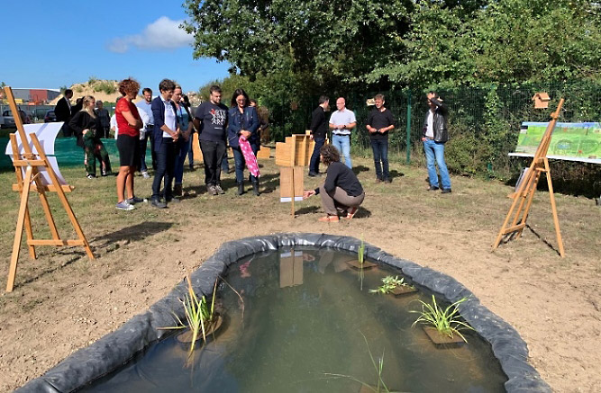 Photo du jardin, situé dans le parc d'activités de Villejames.