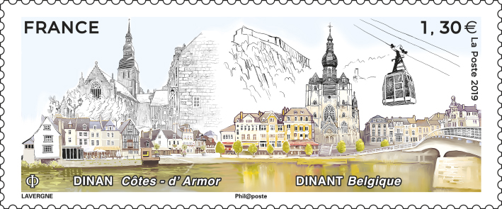 Le timbre Dinan - Dinant