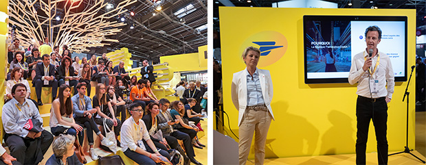 Pitch d’une des 40 start-up partenaires invitées par La Poste