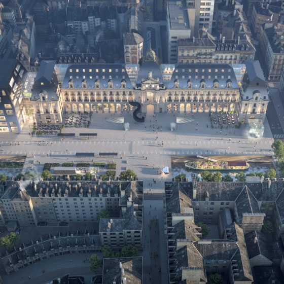 Une vision 3D du projet Renaissance proposé par le Groupement Frey.